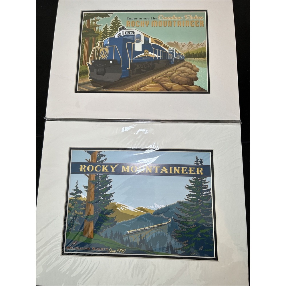 Rocky Mountaineer & Experience the Canadian Rockies Set of 2 Prints (NEW/SEALED)